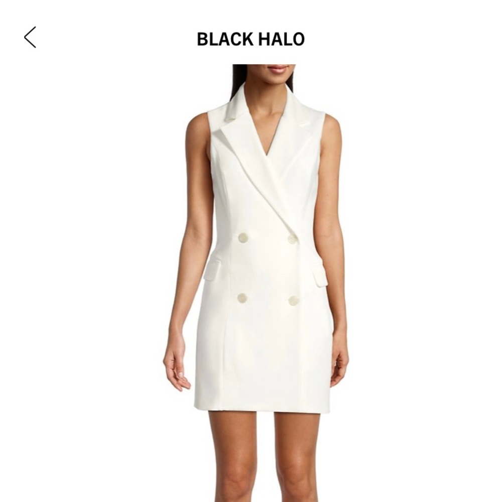 Black halo White blazer dress